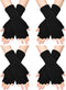 SATINIOR Fingerless Gloves for Women Half Finger Typing Gloves with Long Wrist Cuff Winter Knit Fingerless Mittens for Women...